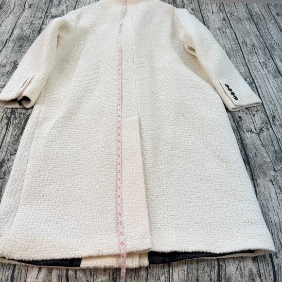 KARL LAGERFELD PARIS Women's XL Double-Breasted Overcoat Wool Blend - Picture 6 of 16